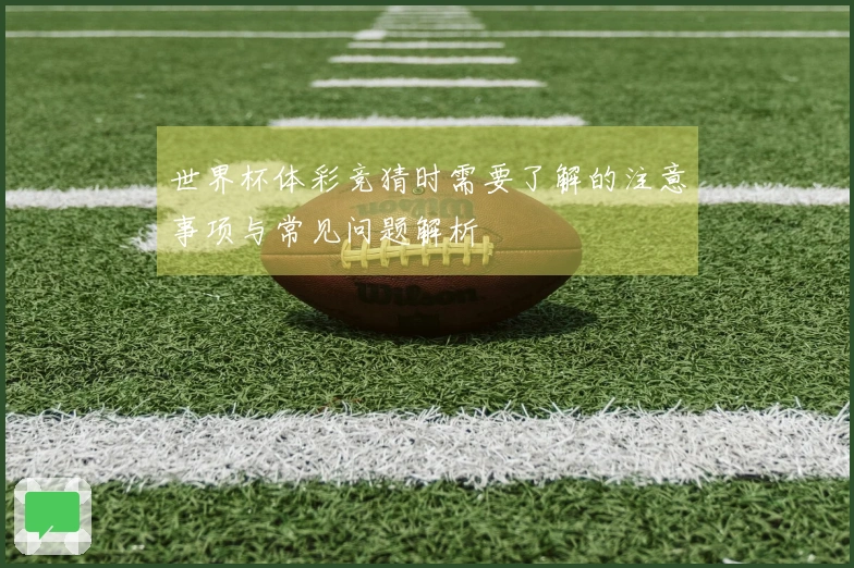 世界杯体彩竞猜时需要了解的注意事项与常见问题解析